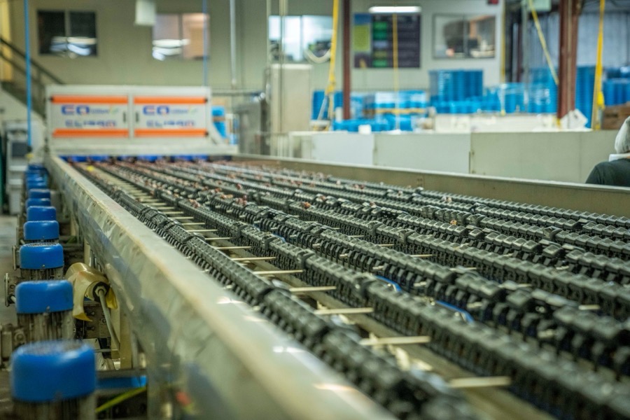 Convoyeur sur ligne industrielle